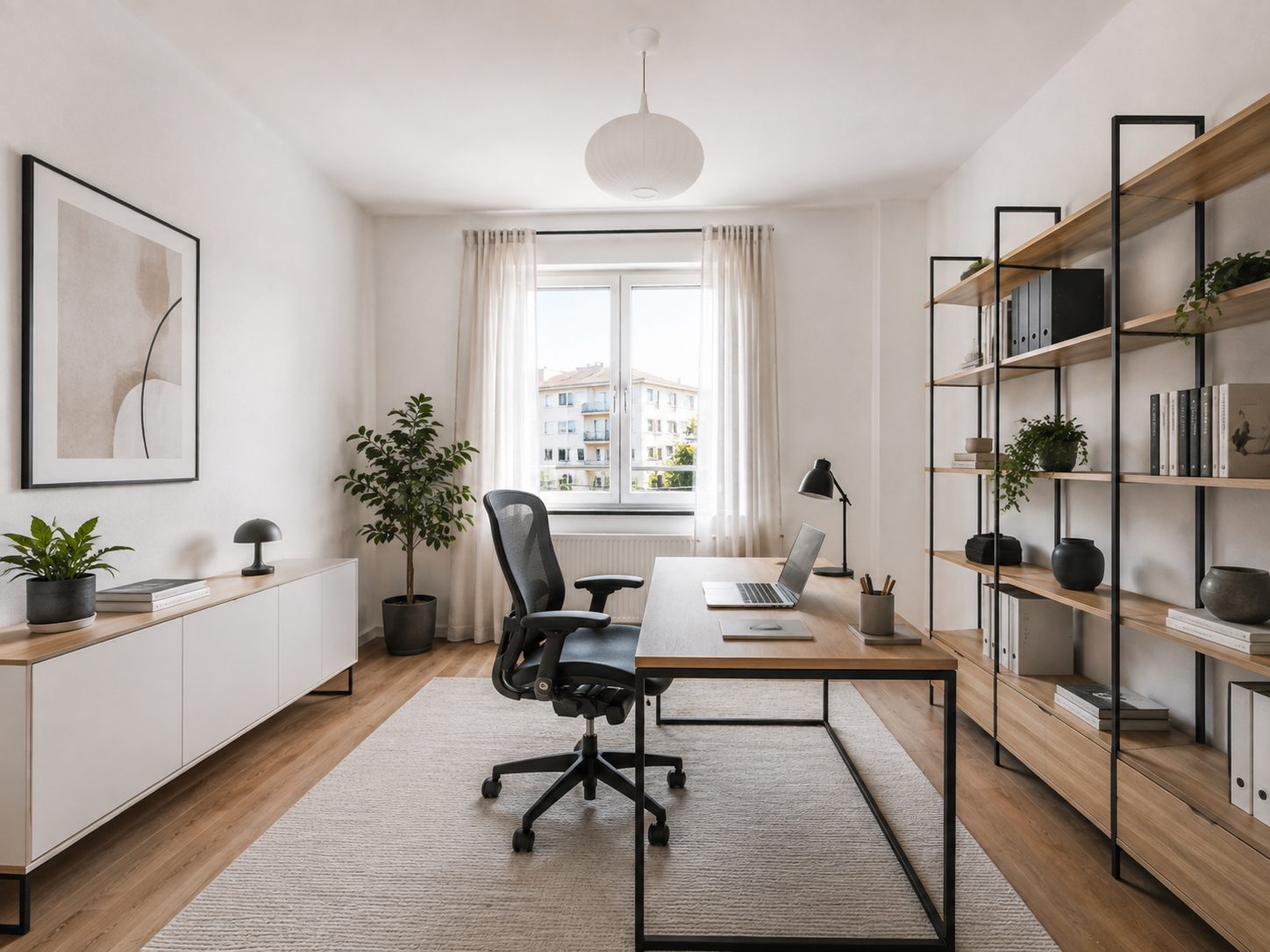 Büro mit Regal